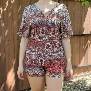 Red romper Size M
